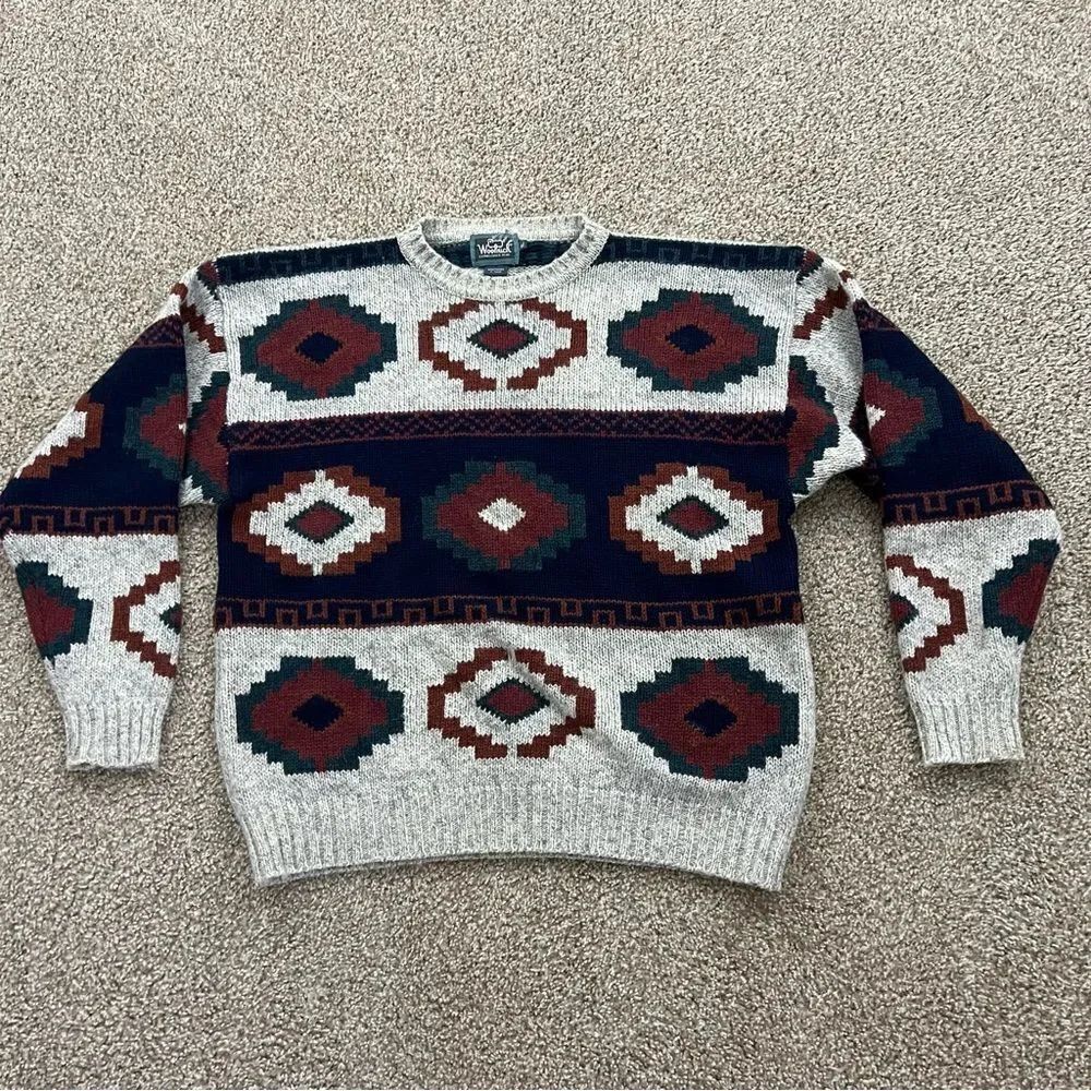Vintage Woolrich Southwestern Aztec Sweater men's XL